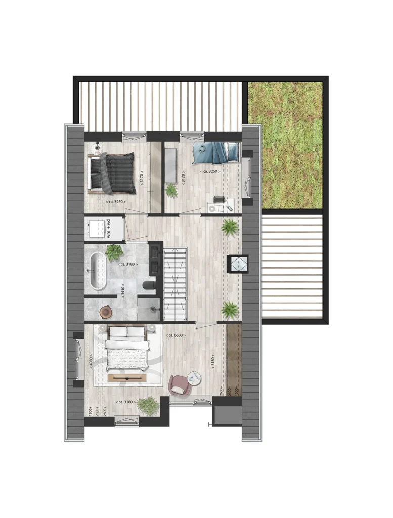 Plattegrond eerste verdieping van Vastenburghof 12