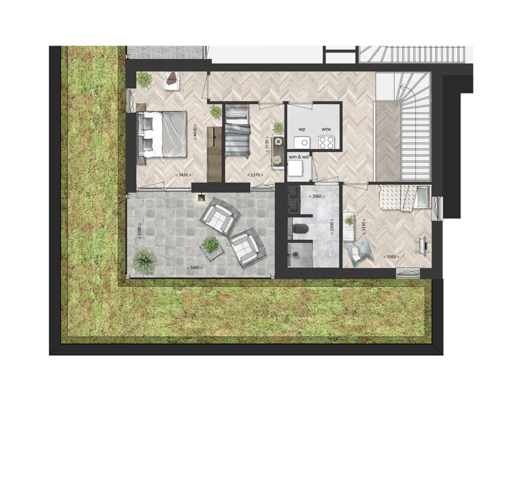 Plattegrond eerste verdieping van Vastenburghof 4