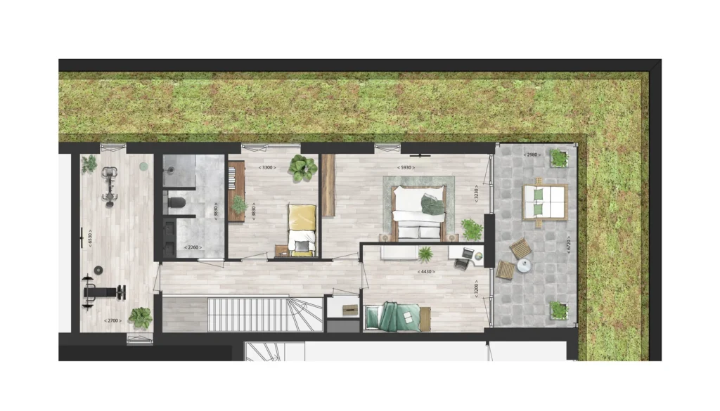 Plattegrond eerste verdieping van Vastenburghof 8