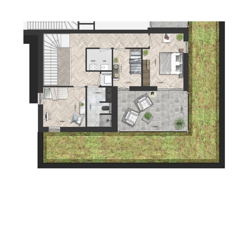 Plattegrond eerste verdieping van Vastenburghof 10